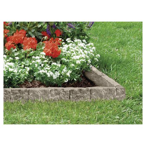 Suncast Lawn Edging Pack Of 10 Resin Greystone Bse10tg Rona