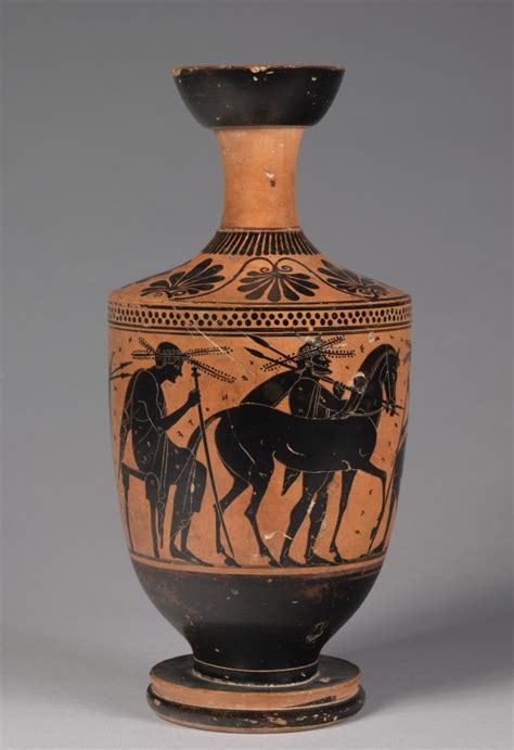 Cma Greek Roman Art Black Figured Lekythos Bc Cleveland