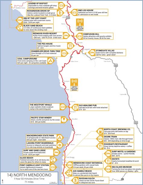 California Highway 1 Road Trip Map - Printable Maps