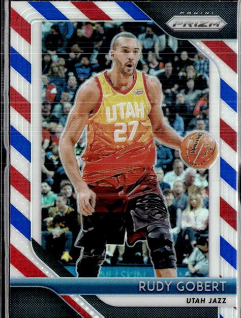 2018 Panini Prizm 193 Rudy Gobert Red White Blue Nm M EBay