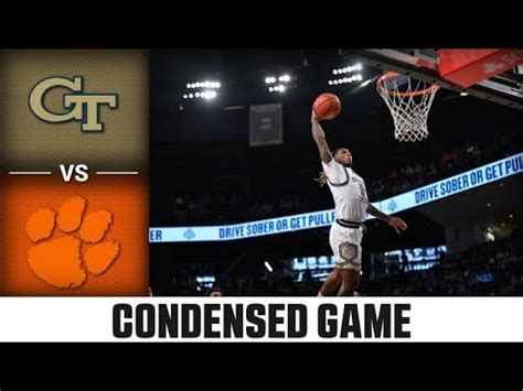 Georgia Tech Vs Clemson Condensed Game 2022 23 ACC Mens Basketball