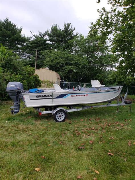 Grumman 16 Aluminum Fishing Boat 25hp 4 Stroke For Sale In Levittown