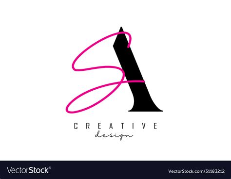 Letters As A S Signature Monogram Logo Creative Vector Image