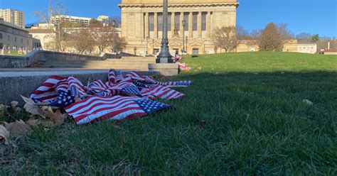 Police Investigating Vandalism Of Flag Display Outside Soldiers And