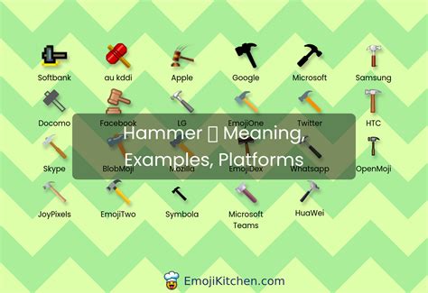 🔨 Hammer Emoji Meaning Info Stats Emojikitchen