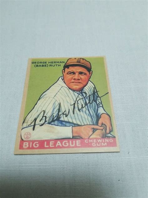 1933 Goudey Babe Ruth⚾️ Rookie Card #181** REPRINT** Auto. Novelty Card