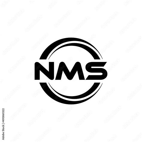 Nms Letter Logo Design With White Background In Illustrator Vector