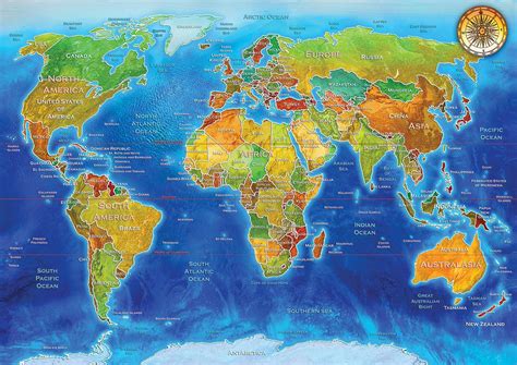 Comprar Puzzle Art Puzzle Mapa Geopolítico Mundial de 2000 Peças Art