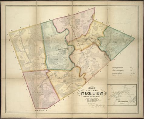 Map Of The Town Of Norton Bristol County Mass Digital Commonwealth