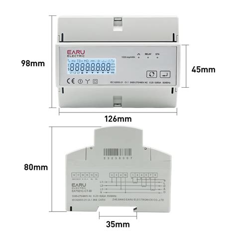 Tuya Wifi Zigbee Three Phase Bidirectional Energy Meter Kwh Off