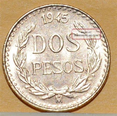 1945 Dos Pesos, Mexican Gold Coin