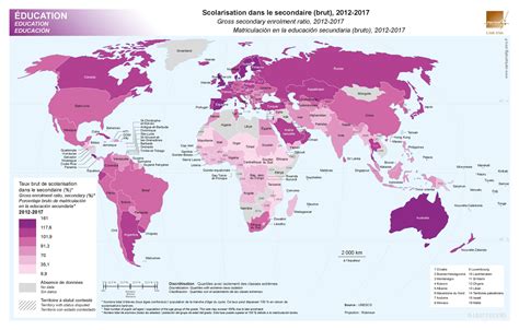 Taux Brut De Scolarisation Dans Le Secondaire 2012 2017 Cartoprodig