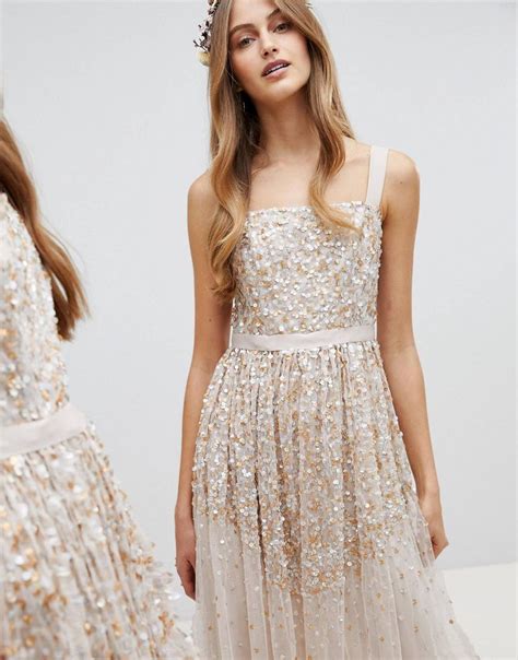 Amelia Rose Embellished Ombre Sequin Cami Strap Maxi Dress Asos