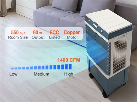 Vevor Evaporative Cooler Cfm Air Cooler Oscillating Swamp