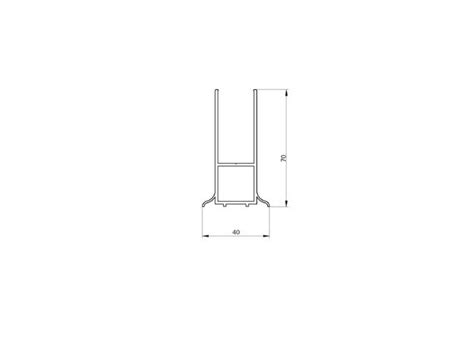 Utfellingsprofil dusjdør MATS 25mm 195cm sølv Vikingbad AS