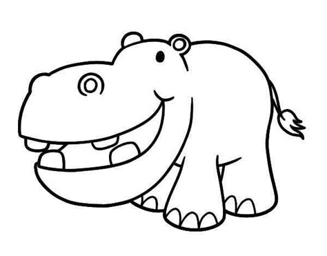 Hippo Drawing For Kids Free Download On Clipartmag