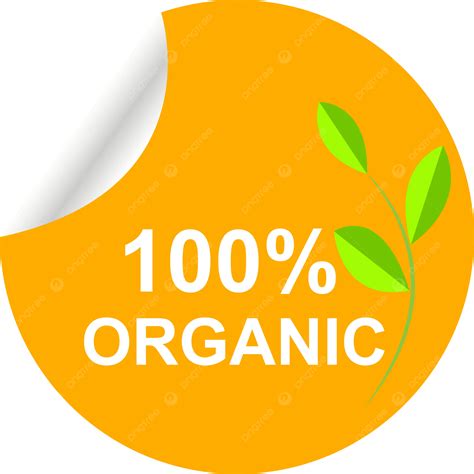 Percent Organic Natural Logo Tag Background Vector Percent