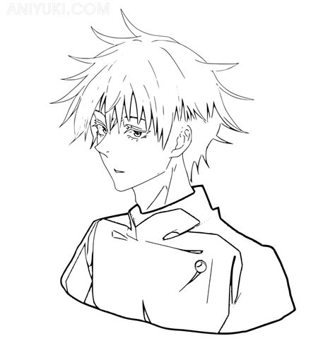 satoru gojo coloring pages aniyuki anime portal