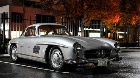 HD wallpaper: car, white car, mercedes benz 300sl, vehicle, classic car ...