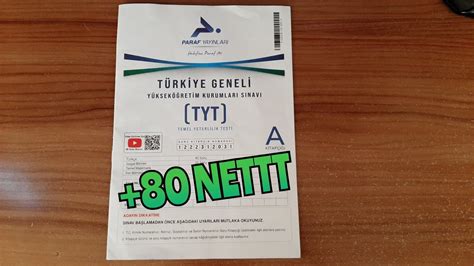 PARAF TÜRKİYE GENELİ DENEME TYT yks2023 ilk1000 YouTube