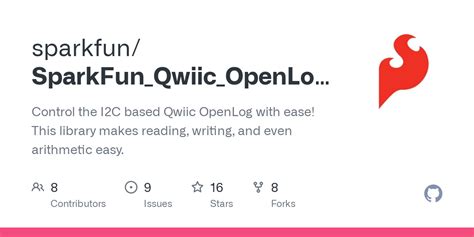 GitHub Sparkfun SparkFun Qwiic OpenLog Arduino Library Control The