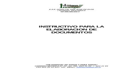 Instructivo Para La Elaboracion De Documentos · Documentación Para Ello Deben Incluir En Sus