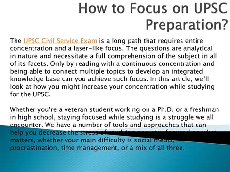 PPT - How to Focus on UPSC Preparation PowerPoint Presentation, free ...