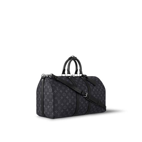 Keepall Bandoulière 45 Monogram Eclipse Men Travel Louis Vuitton