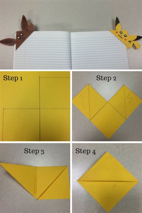 Origami Pikachu Bookmark