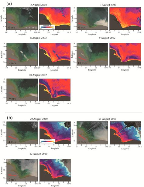 Corrected Reflectance Left And Brightness Temperature Right From