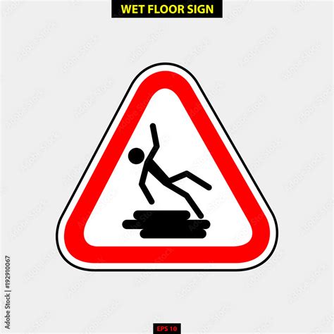 Slippery Floor Sign Vector