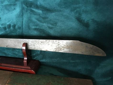 antique philippine kampilan sword  scabbard damascus blade