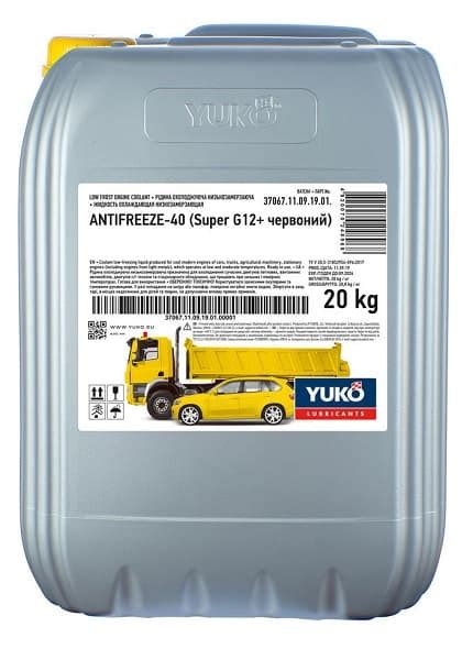 YUKO Антифриз G12+ Super -42°C красный 20л 4820070248968 - купить, цена ...