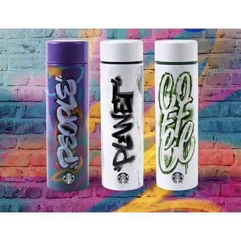 Jual Tumbler Starbucks Street Art People Planet Coffee Jastip Tumbler