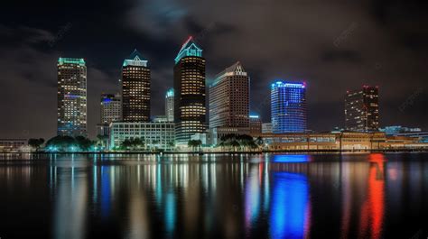 Night Skyline In Tampa Bay Area Background, Tampa Bay Pictures Background Image And Wallpaper ...