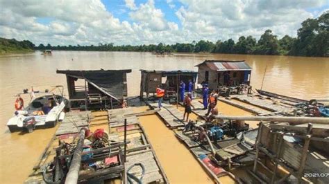 Aksi PETI Di Sungai Kahayan Masih Marak Ditpolairud Kalteng Beri