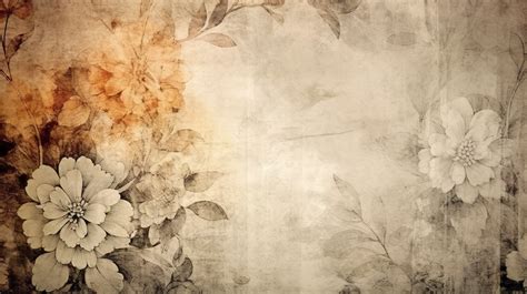 Vintage Grunge Floral Background Texture, Wallpaper Texture, Vintage ...