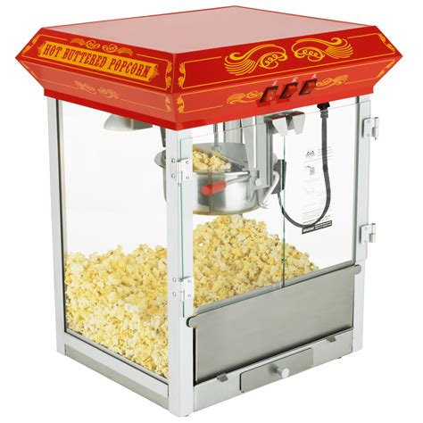 Funtime 8 Oz Carnival Style Hot Oil Popcorn Maker Machine Black