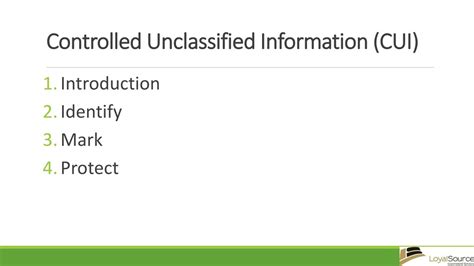 Ppt Marking And Protecting Controlled Unclassified Information Cui Powerpoint Presentation