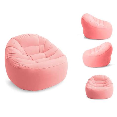 Ripley Sofa Sillon Puff Inflable Circular Rosa X X