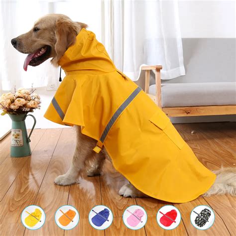 Chubasquero Impermeable Para Perro Chaqueta De Lluvia Ligera Con Tira