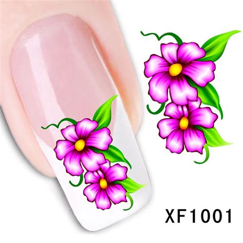 Buy 1pcs Diy Water Transfer Nail Art Stickers Flower For Nail Art Tools