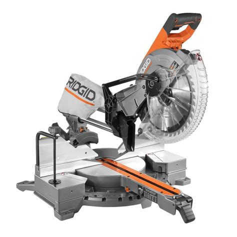 Ridgid 15 Amp Corded 12 In Dual Bevel Sliding Miter Saw With 70 M