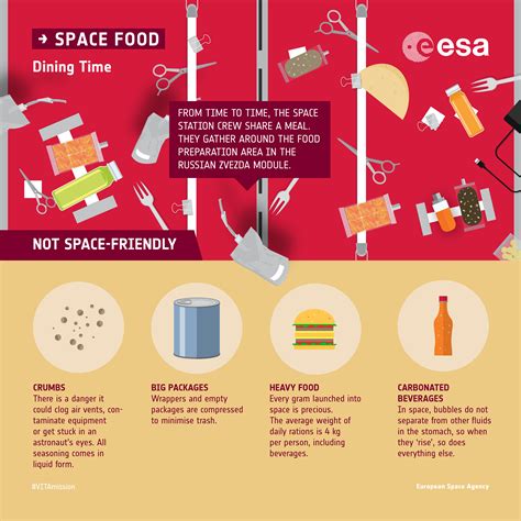 Space Food Infographics Vita Mission