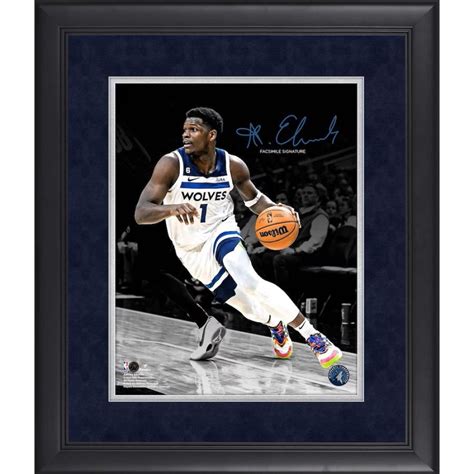 Anthony Edwards Timberwolves Custom Framed Photo Pristine Auction