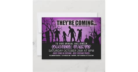 Halloween Zombie Party Invitations | Zazzle.com