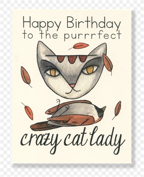 Cat Lady Greeting And Note Cards Birthday Cake Happy Birthday To You Png