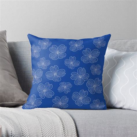 Blue And White Pattern Throw Pillow By Aliztisoczki Patterned Throw Pillows Throw Pillows