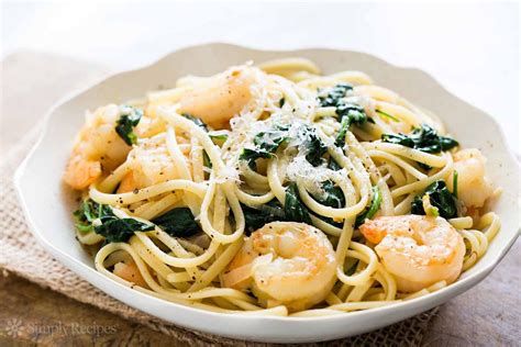 Shrimp Lemon Spinach Linguine Recipe