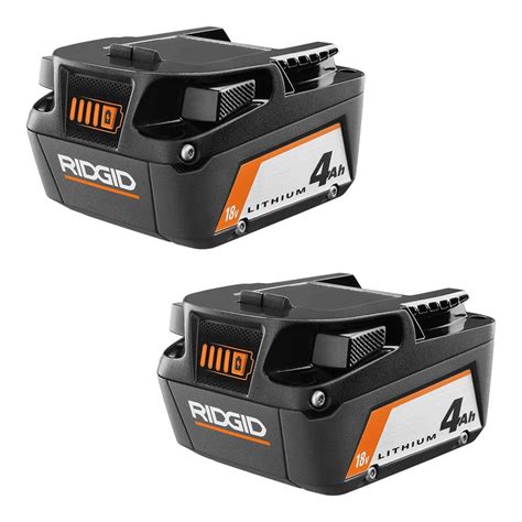 Ridgid 18v Ah Compact Lithium Ion Batteries 2 Pack With Max Output Ah